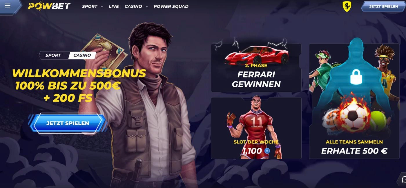 PowBet Casino: Slots von mehr als 80 Entwicklern – Online Casino Österreich