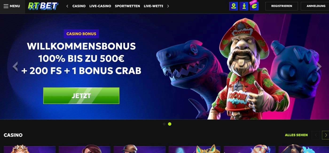 RTBet Casino: Top-Entwickler wie PragmaticPlay und Blueprint mit an Bord – Online Casino Österreich